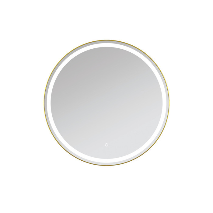 Spejl LED Rønne messingfinish Ø80 cm